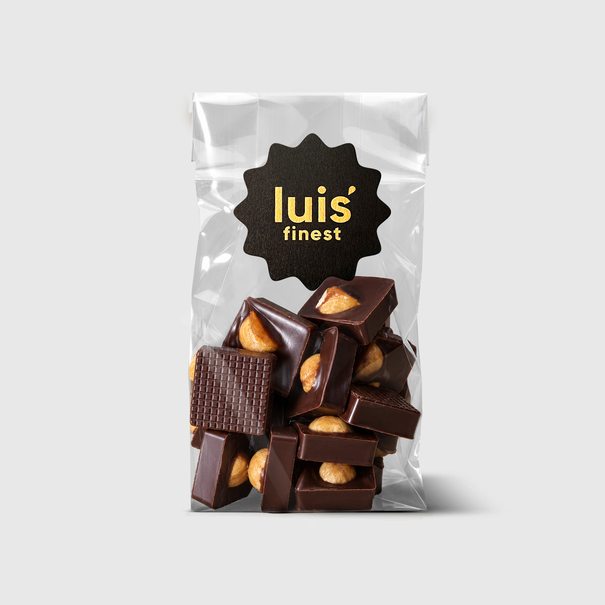 Petits 70% Schokolade mit karamellisierer Haselnuss
