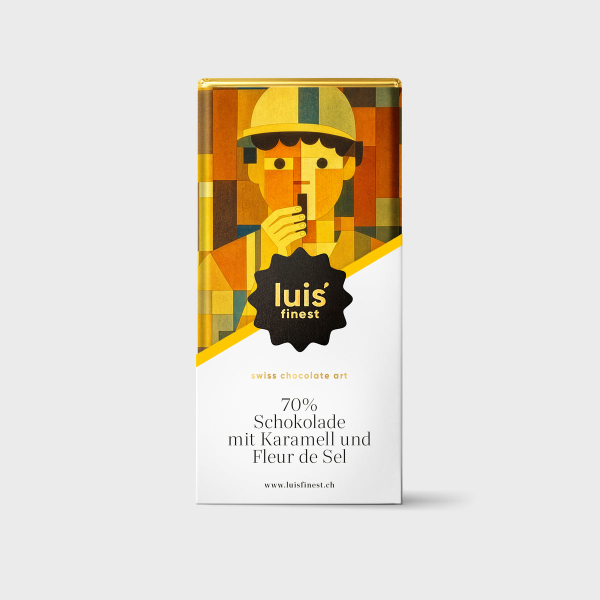 70% Schokolade mit Karamell und Fleur de Sel