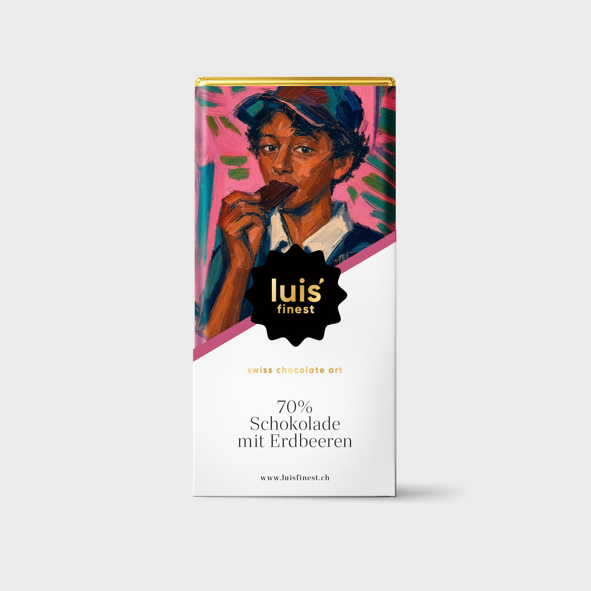 70% Schokolade mit Erdbeeren